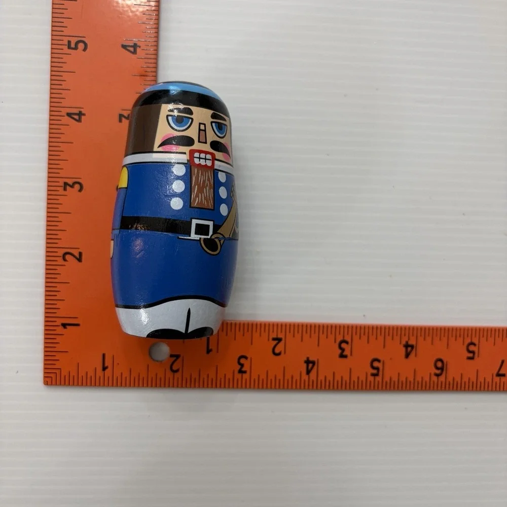 Nutcracker Wooden Nesting Dolls Set Of 5 Christmas Decor Holiday